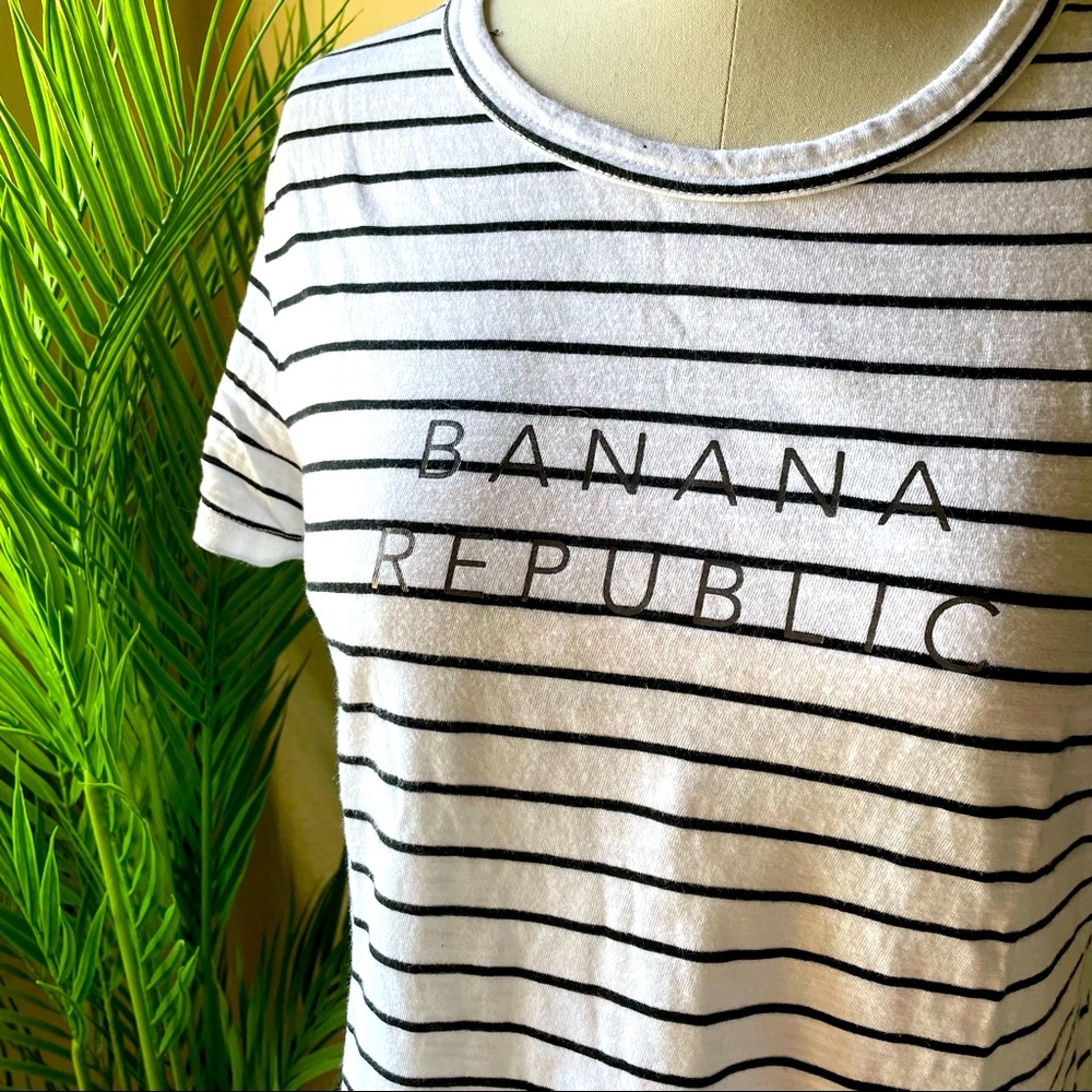 Banana Republic Striped Logo T-shirt